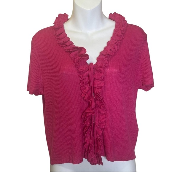 J.Crew Silk Cashmere Pink Girlhood Soft Sweater Cardigan sz Large NWT - Picture 5 of 6